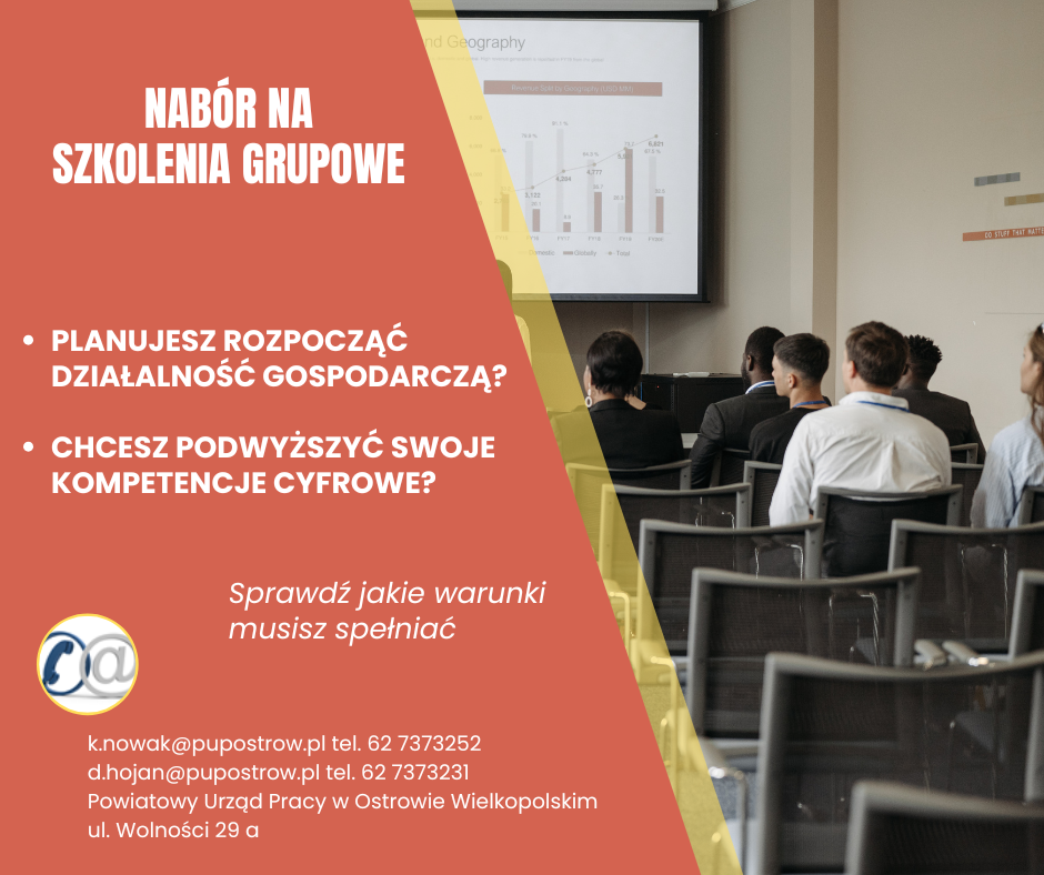 Zdjęcie artykułu Nabór na szkolenia grupowe