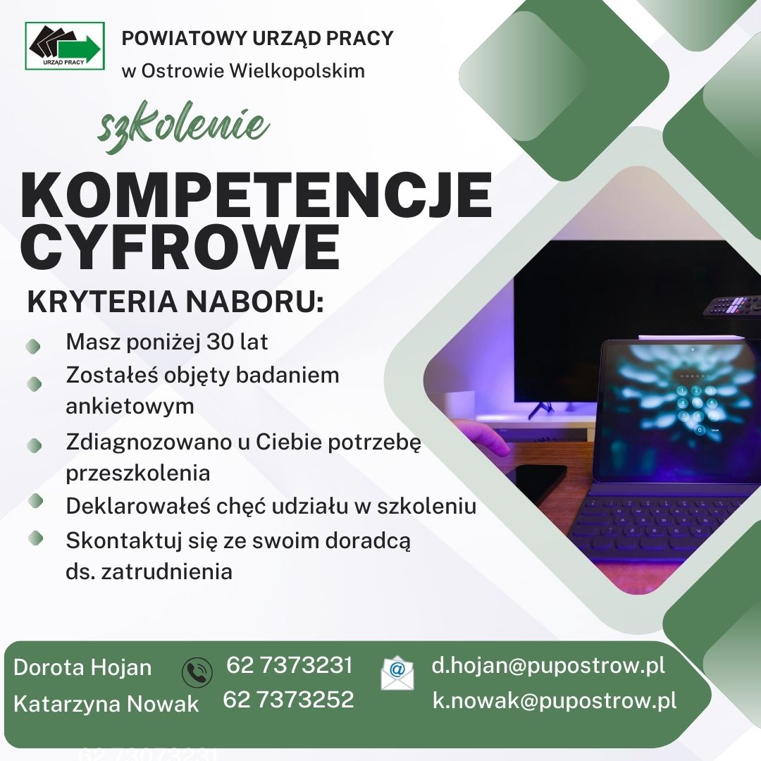 Zdjęcie artykułu Nabór na szkolenie grupowe - Kompetencje cyfrowe