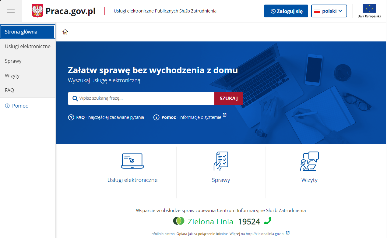 strona domowa portalu praca.gov.pl