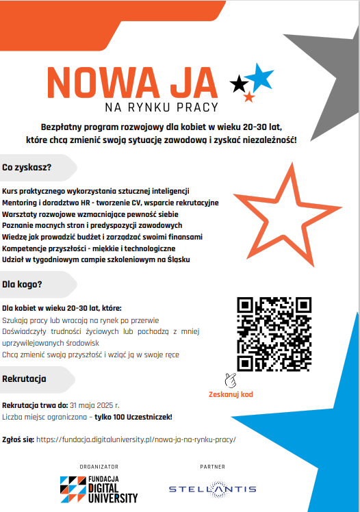 Zdjęcie artykułu bezpłatny program NOWA JA NA RYNKU PRACY-DROGA KU PRZYSZŁOŚCI